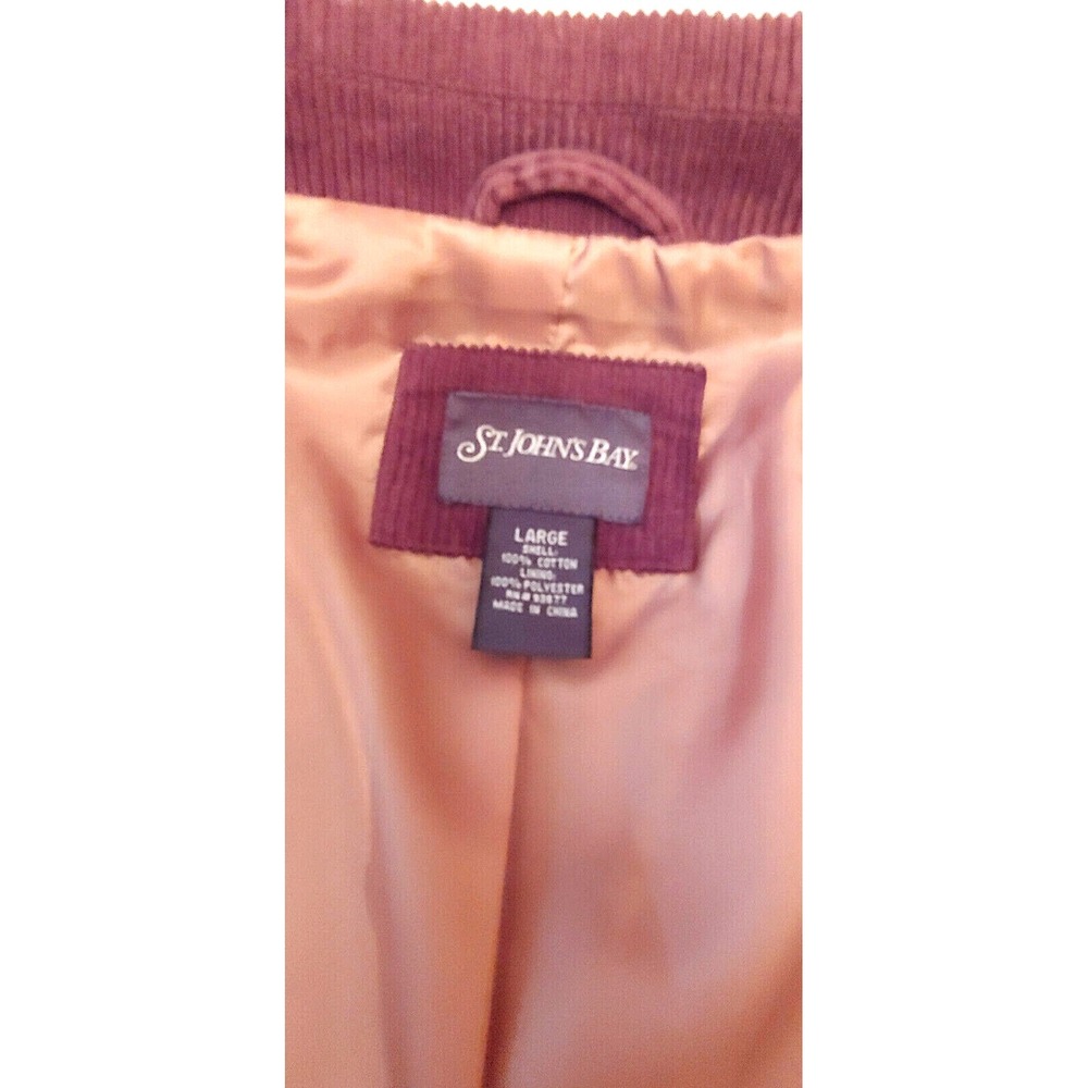 ST Johns Bay Men's Size L Brown Blazer Button Pocket Corduroy Sports Jacket - Picture 5 of 5